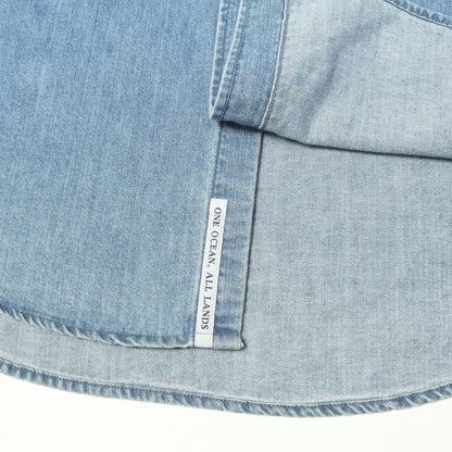 25SS スナップボタン ライトデニムシャツ(Regular Collar Light Denim Shirt)