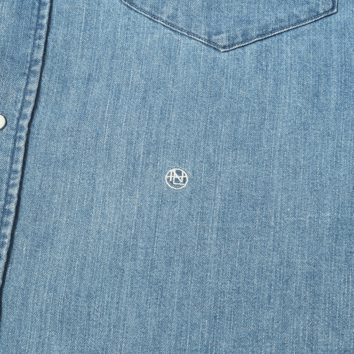 25SS スナップボタン ライトデニムシャツ(Regular Collar Light Denim Shirt)