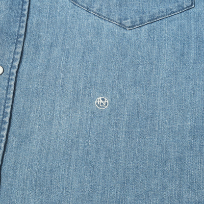 25SS スナップボタン ライトデニムシャツ(Regular Collar Light Denim Shirt)
