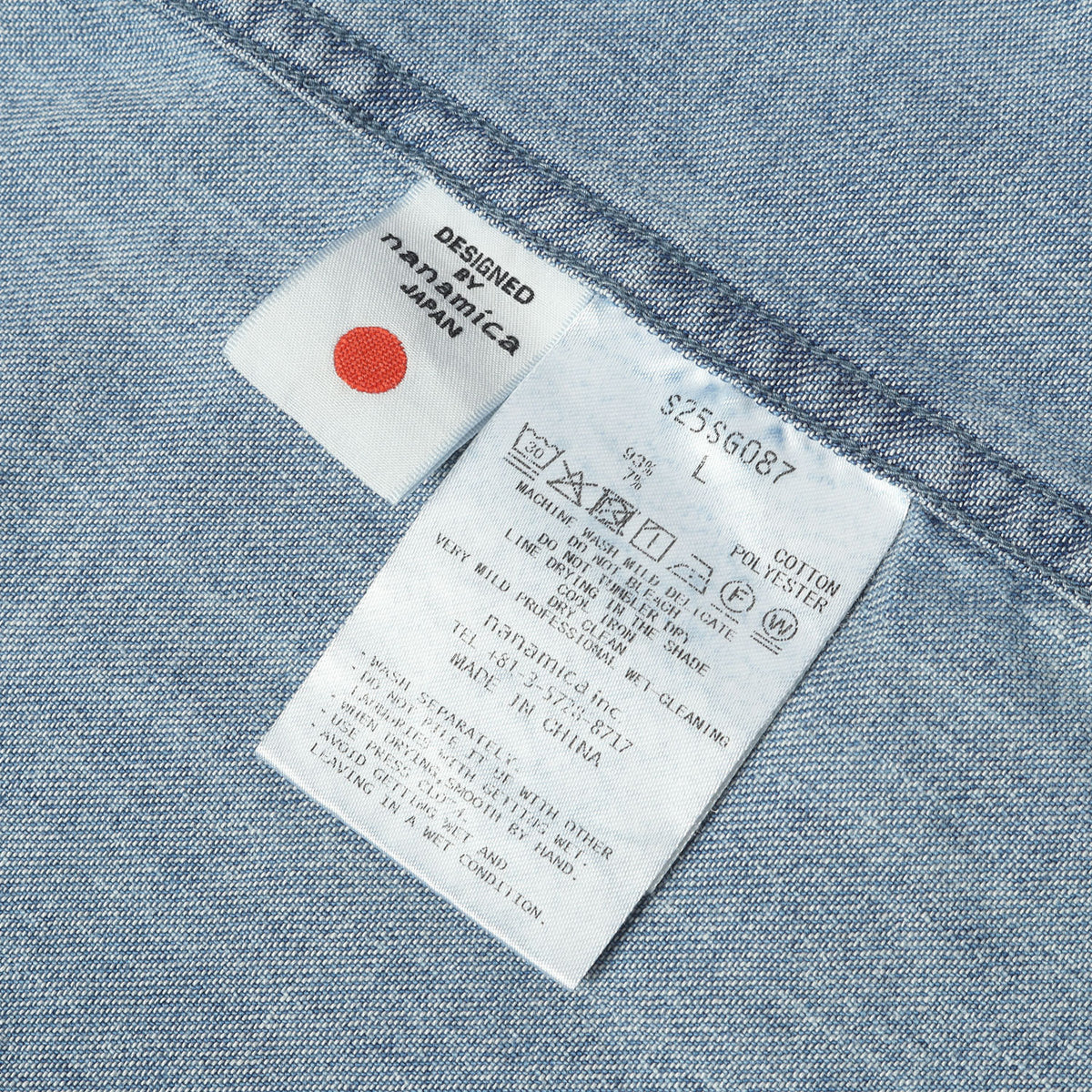 25SS スナップボタン ライトデニムシャツ(Regular Collar Light Denim Shirt)