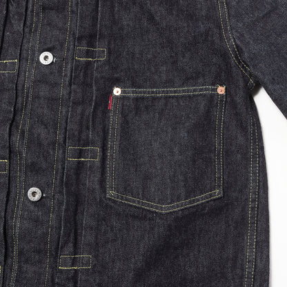[人気モデル 濃紺] 大戦 1st タイプ Tバック デニムジャケット (S40's Jacket 14oz)