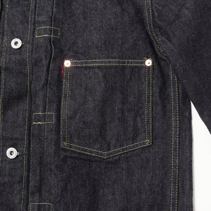 [人気モデル 濃紺] 大戦 1st タイプ Tバック デニムジャケット (S40's Jacket 14oz)