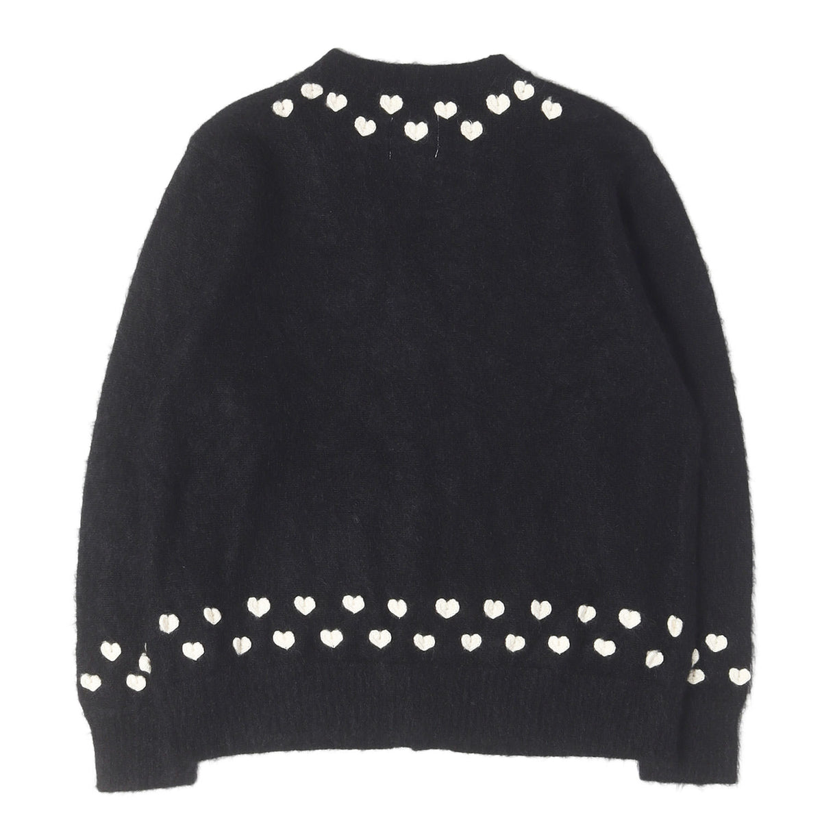 25AW ハートデザイン モヘヤニット カーディガン(heart attached mohair cardigan.)