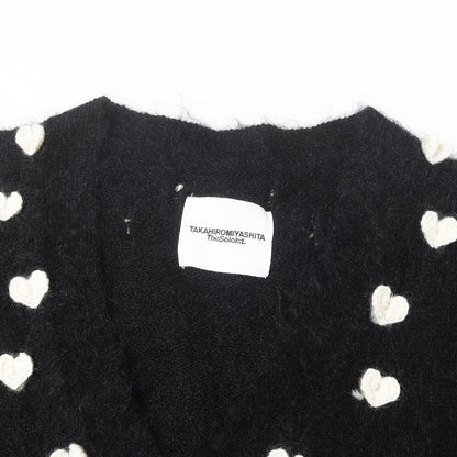 25AW ハートデザイン モヘヤニット カーディガン(heart attached mohair cardigan.)