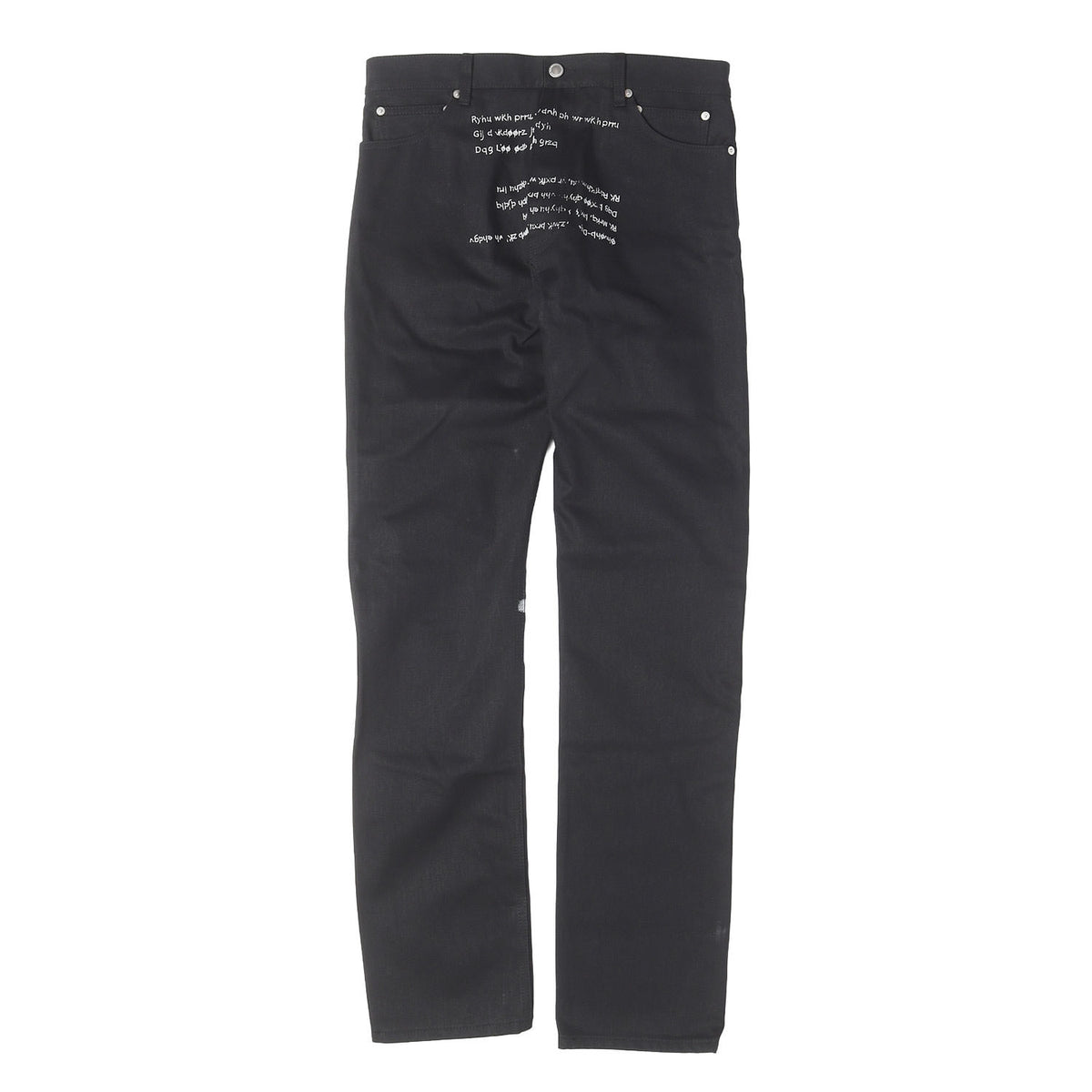 23SS グラフィックプリント ジップデザイン デニムパンツ