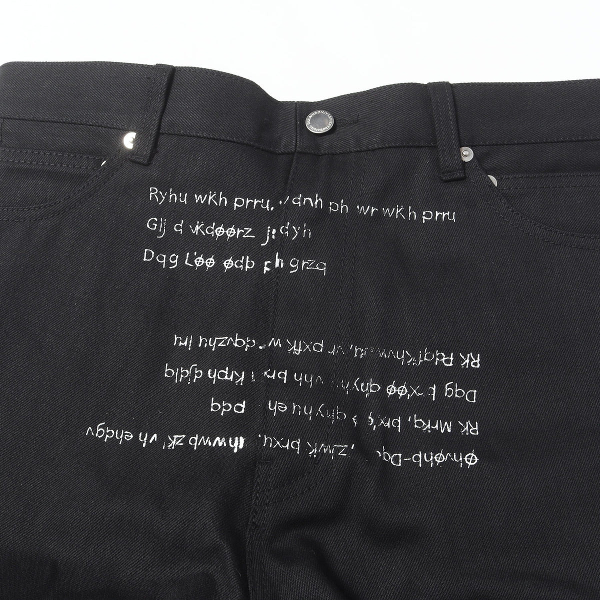 23SS グラフィックプリント ジップデザイン デニムパンツ