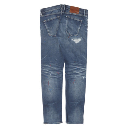 21AW ダメージリペア加工 ストレッチ タイト デニムパンツ (HYBRID-STRETCH DENIM 5P TIGHT TAPERED)