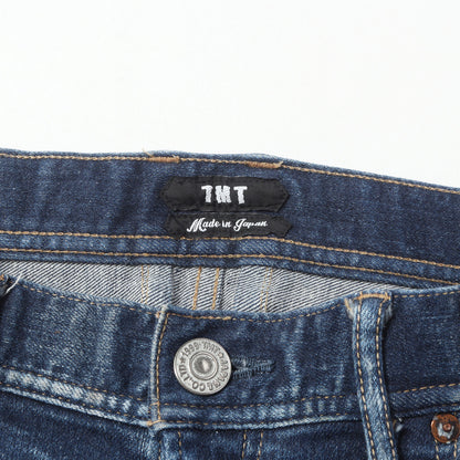 21AW ダメージリペア加工 ストレッチ タイト デニムパンツ (HYBRID-STRETCH DENIM 5P TIGHT TAPERED)