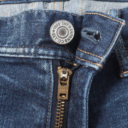 21AW ダメージリペア加工 ストレッチ タイト デニムパンツ (HYBRID-STRETCH DENIM 5P TIGHT TAPERED)