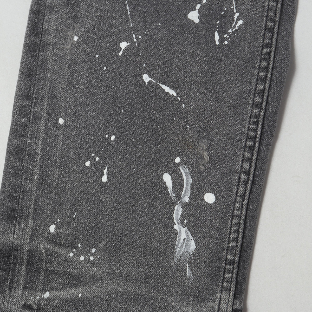 20SS ダメージリペア加工 ストレッチ クロップド デニムパンツ (HYBRID-STRETCH NEON CRASH DENIM 5P CROPPED TAPERED)