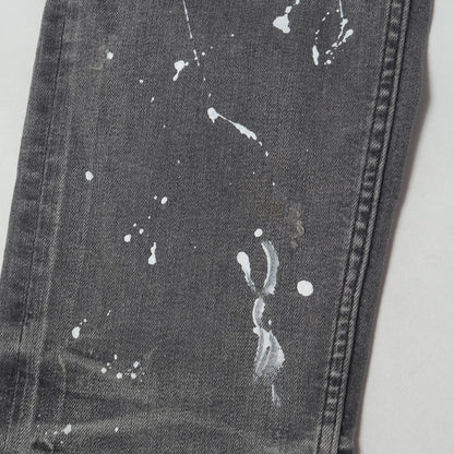 20SS ダメージリペア加工 ストレッチ クロップド デニムパンツ (HYBRID-STRETCH NEON CRASH DENIM 5P CROPPED TAPERED)