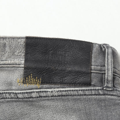 20SS ダメージリペア加工 ストレッチ クロップド デニムパンツ (HYBRID-STRETCH NEON CRASH DENIM 5P CROPPED TAPERED)