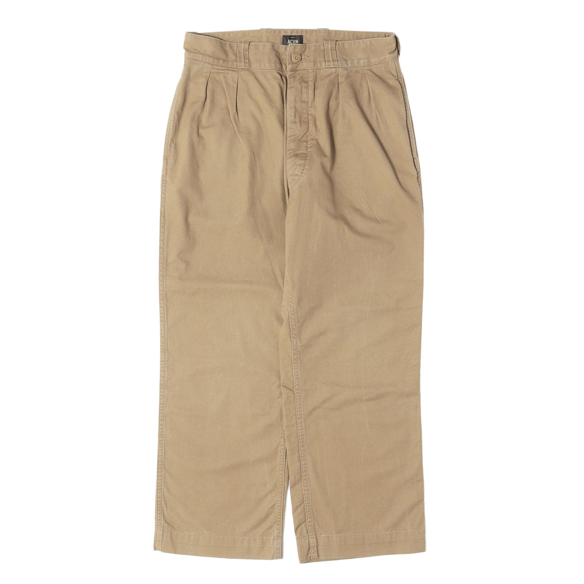 ツータック コットンツイル ワイド チノパンツ (DOUBLE-PLEATED COTTON TWILL WIDE TROUSERS)
