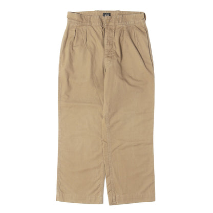 ツータック コットンツイル ワイド チノパンツ (DOUBLE-PLEATED COTTON TWILL WIDE TROUSERS)