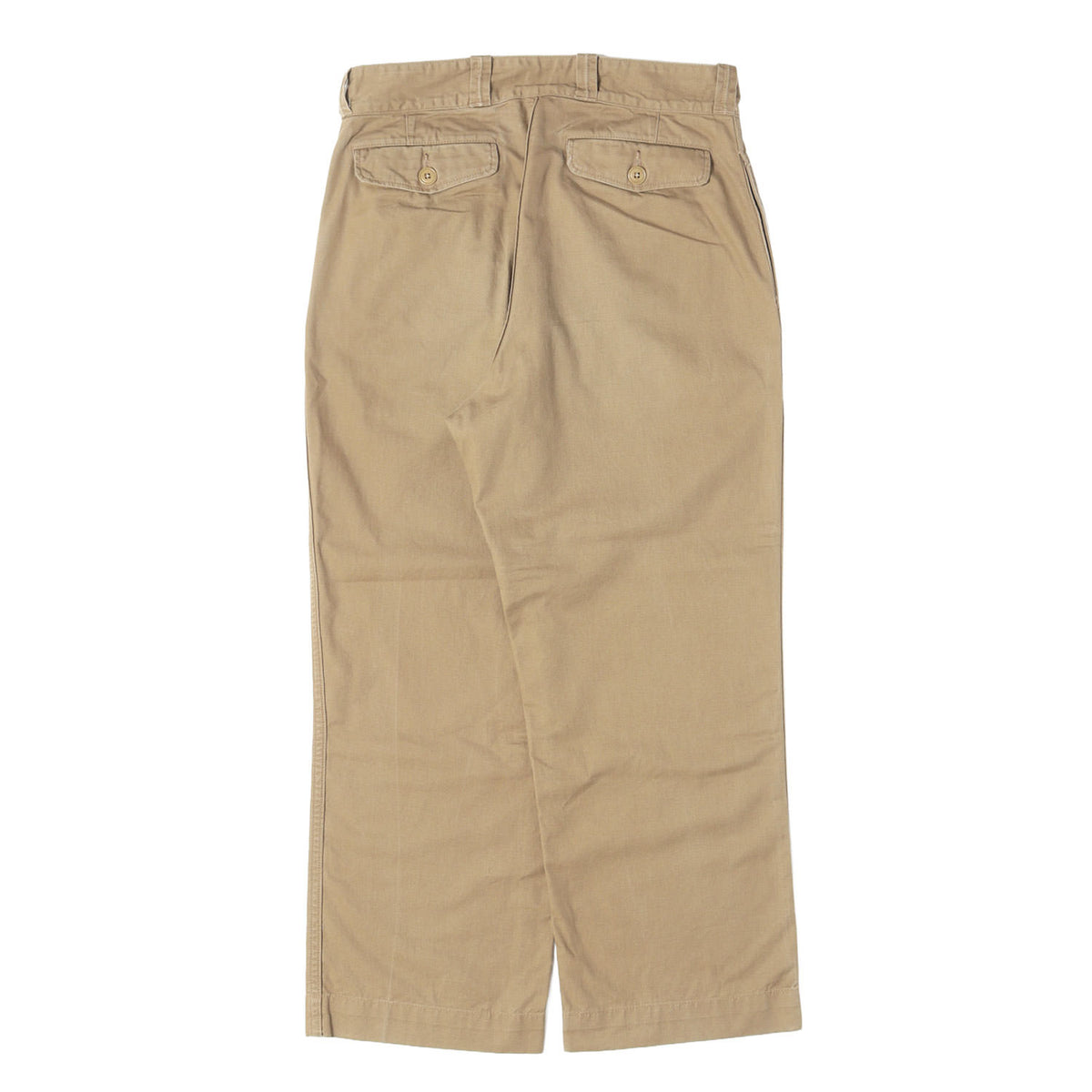 ツータック コットンツイル ワイド チノパンツ (DOUBLE-PLEATED COTTON TWILL WIDE TROUSERS)