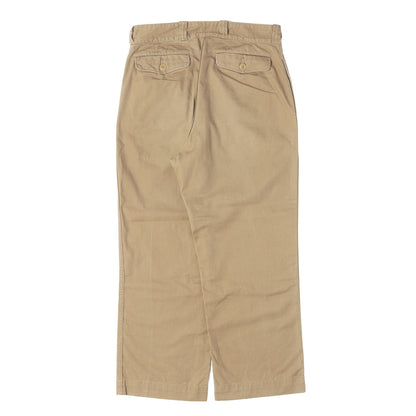 ツータック コットンツイル ワイド チノパンツ (DOUBLE-PLEATED COTTON TWILL WIDE TROUSERS)