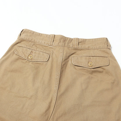 ツータック コットンツイル ワイド チノパンツ (DOUBLE-PLEATED COTTON TWILL WIDE TROUSERS)
