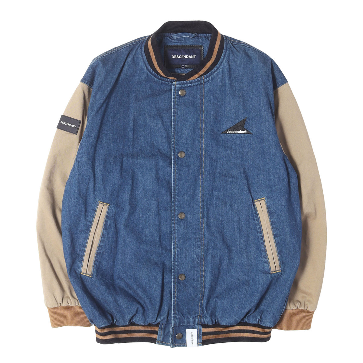 ロゴ刺繍 デニム コンビ スタジャン(SQUAD DENIM JACKET)