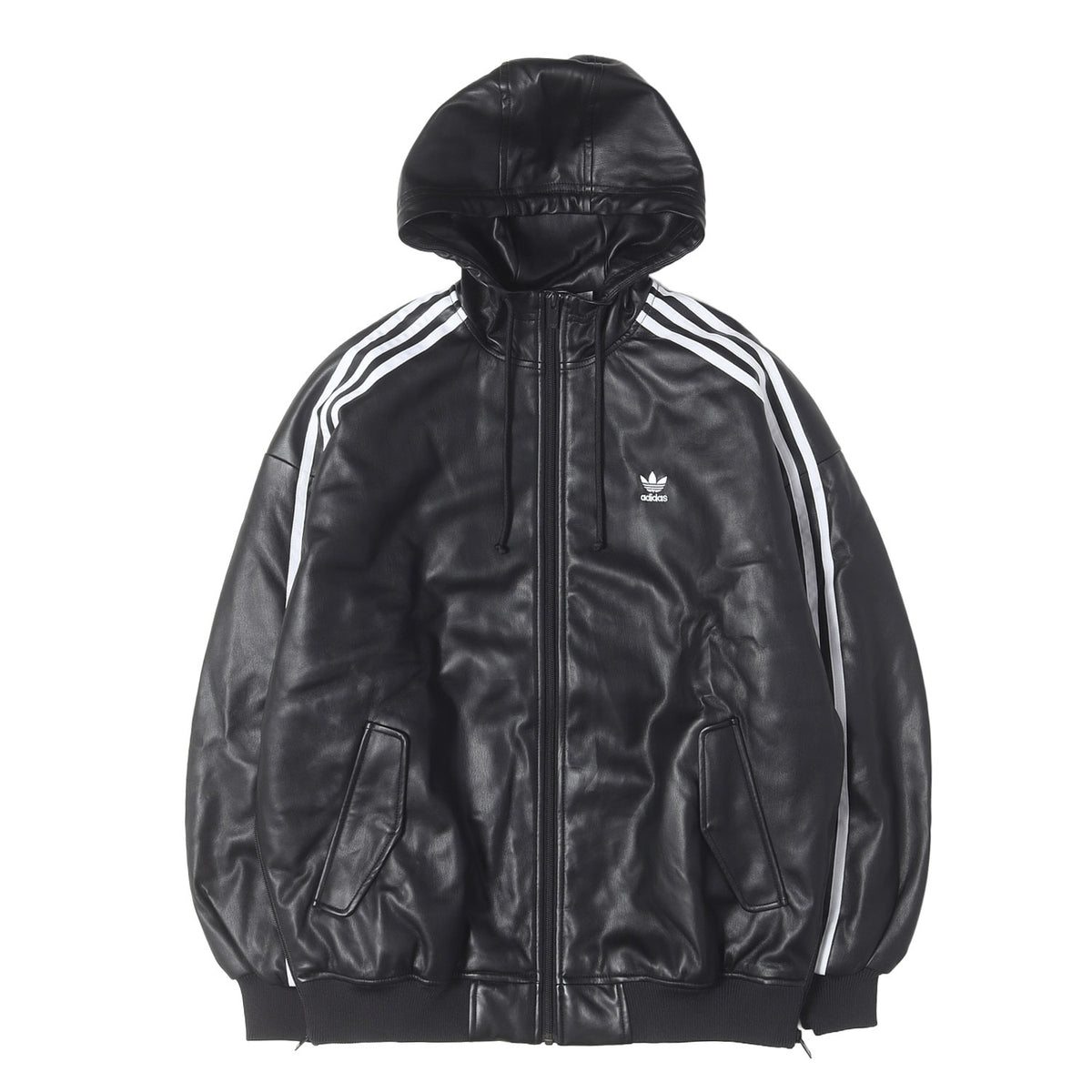 23AW Adilenium オーバーサイズ フェイクレザー ジャケット(W FAUX LEATHER JK)