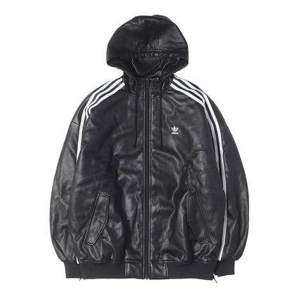 23AW Adilenium オーバーサイズ フェイクレザー ジャケット(W FAUX LEATHER JK)