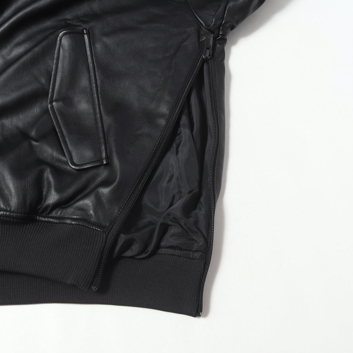 23AW Adilenium オーバーサイズ フェイクレザー ジャケット(W FAUX LEATHER JK)