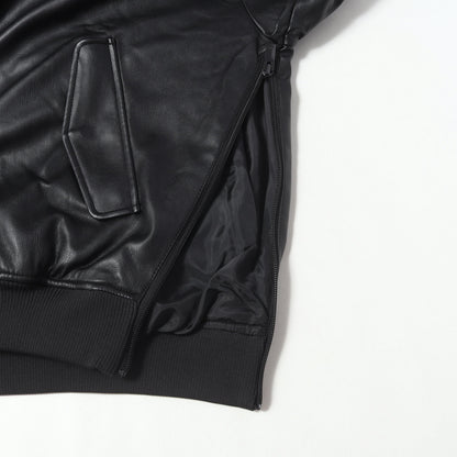 23AW Adilenium オーバーサイズ フェイクレザー ジャケット(W FAUX LEATHER JK)