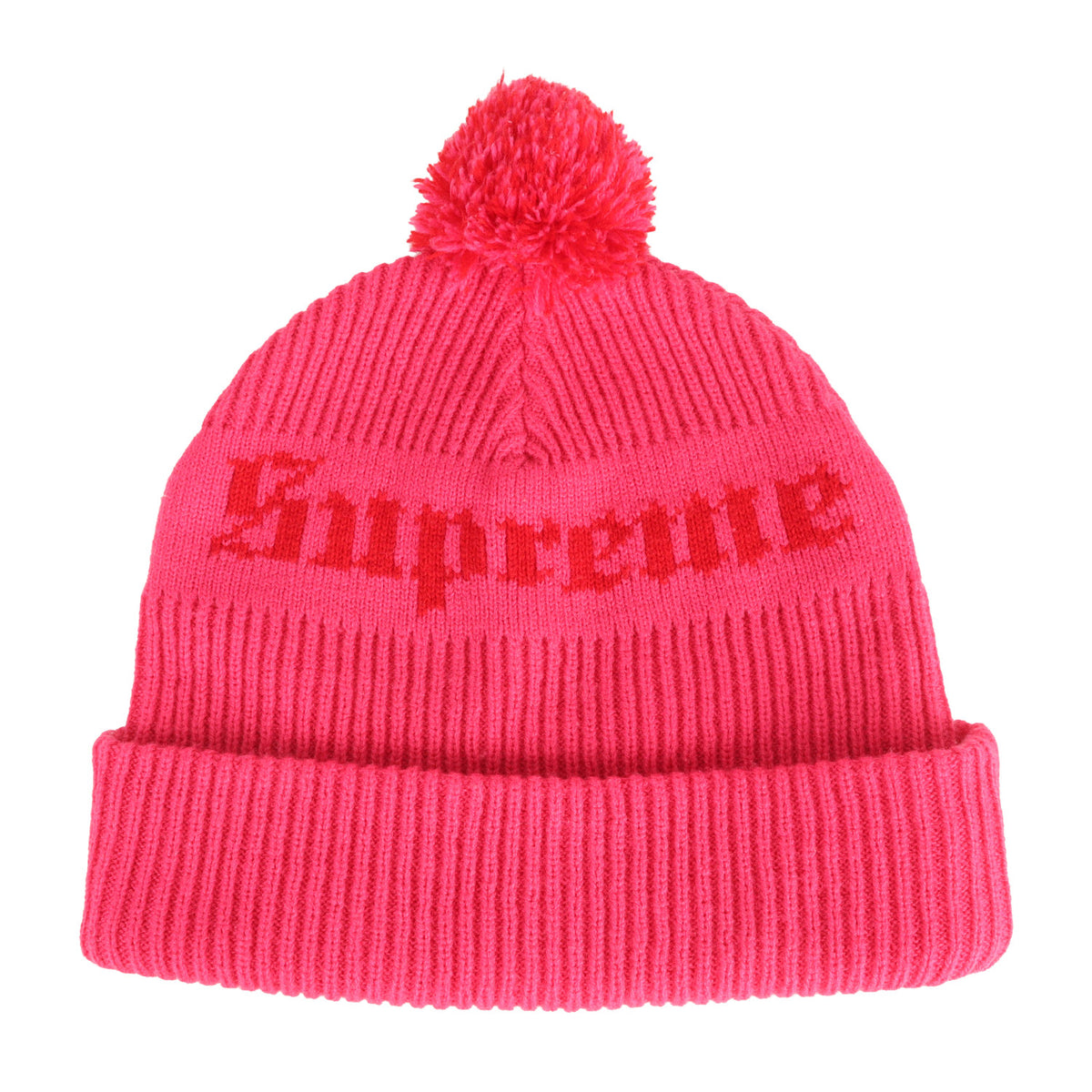 オールドイングリッシュロゴ ポンポン ニットビーニー(Old English Beanie)