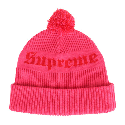 オールドイングリッシュロゴ ポンポン ニットビーニー(Old English Beanie)