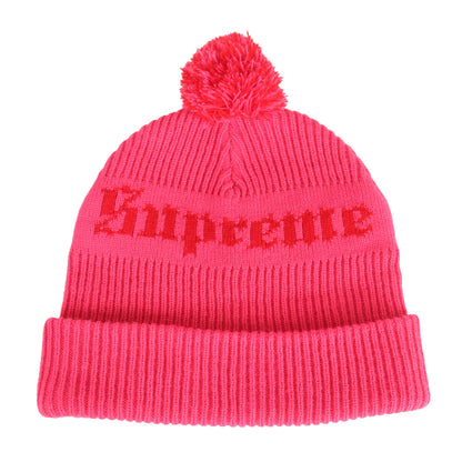 オールドイングリッシュロゴ ポンポン ニットビーニー(Old English Beanie)