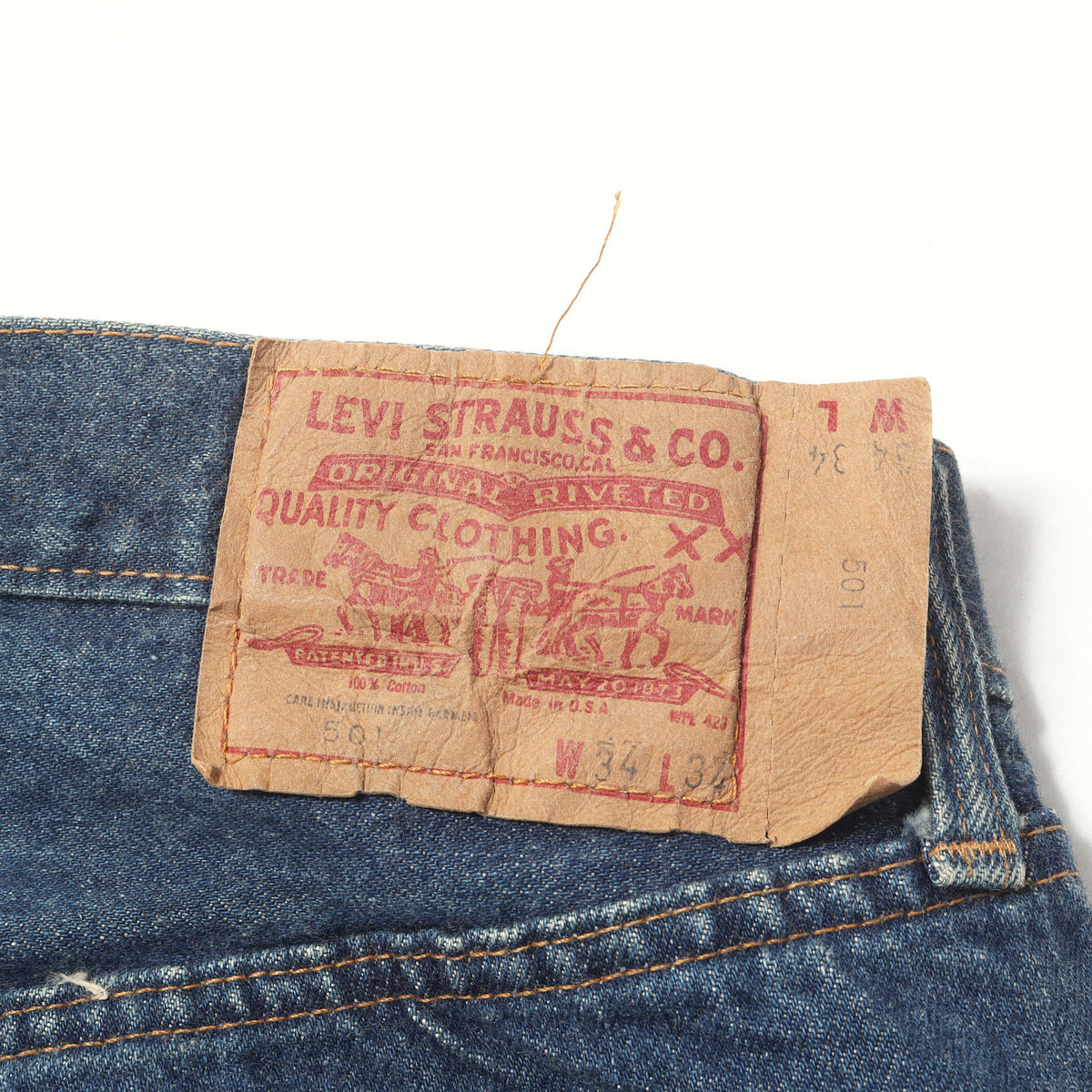 [色濃いめ] 70s 501 66後期 デニムパンツ / USA製 ボタン裏刻印6