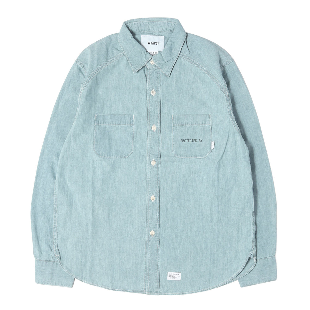 26SS wtvuaロゴ シャンブレーシャツ(CB / LS / COTTON. CHAMBRAY)
