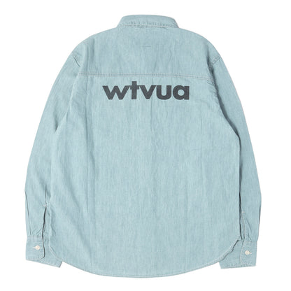 26SS wtvuaロゴ シャンブレーシャツ(CB / LS / COTTON. CHAMBRAY)