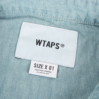 26SS wtvuaロゴ シャンブレーシャツ(CB / LS / COTTON. CHAMBRAY)
