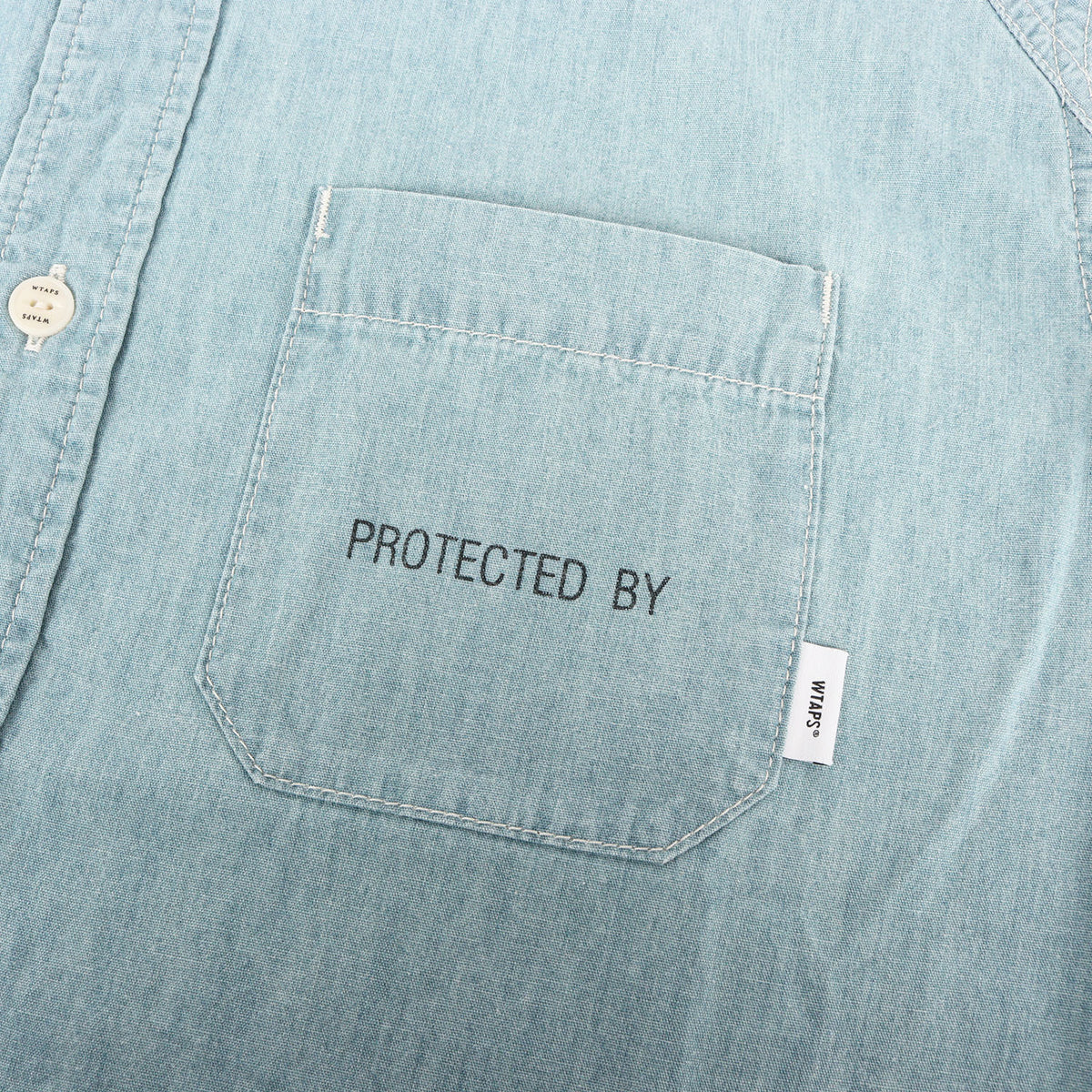 26SS wtvuaロゴ シャンブレーシャツ(CB / LS / COTTON. CHAMBRAY)
