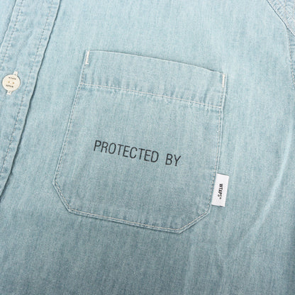 26SS wtvuaロゴ シャンブレーシャツ(CB / LS / COTTON. CHAMBRAY)
