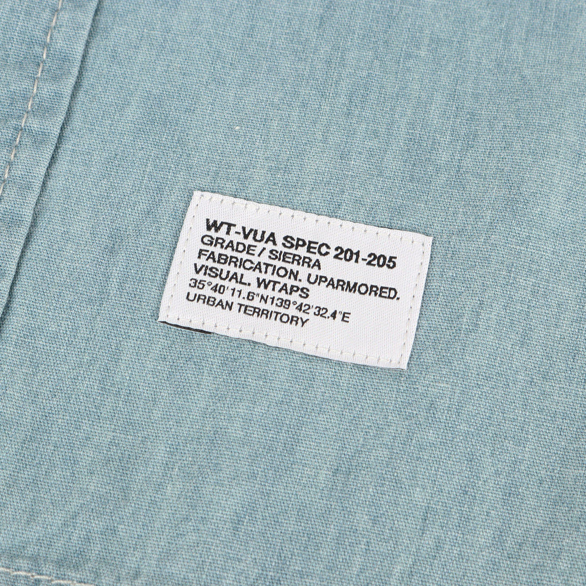 26SS wtvuaロゴ シャンブレーシャツ(CB / LS / COTTON. CHAMBRAY)