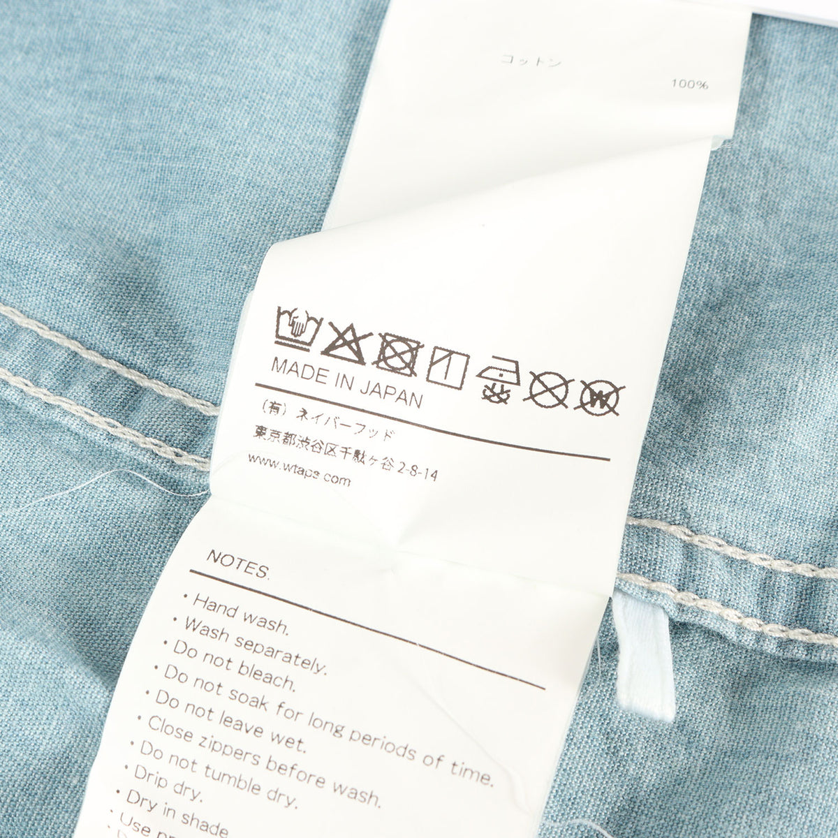 26SS wtvuaロゴ シャンブレーシャツ(CB / LS / COTTON. CHAMBRAY)