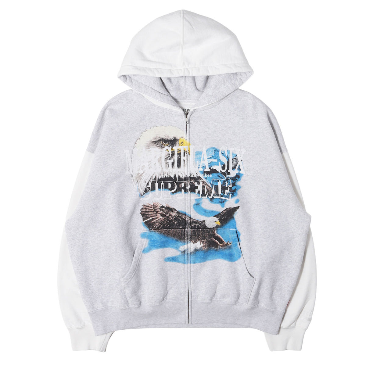 26SS ×MM6 Maison Margiela イーグル ジップ スウェットパーカー(Eagle Zip Up Hooded Sweatshirt)