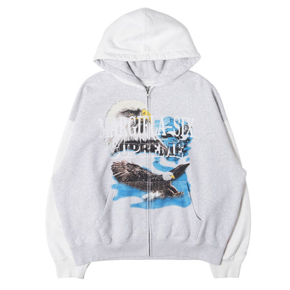 26SS ×MM6 Maison Margiela イーグル ジップ スウェットパーカー(Eagle Zip Up Hooded Sweatshirt)