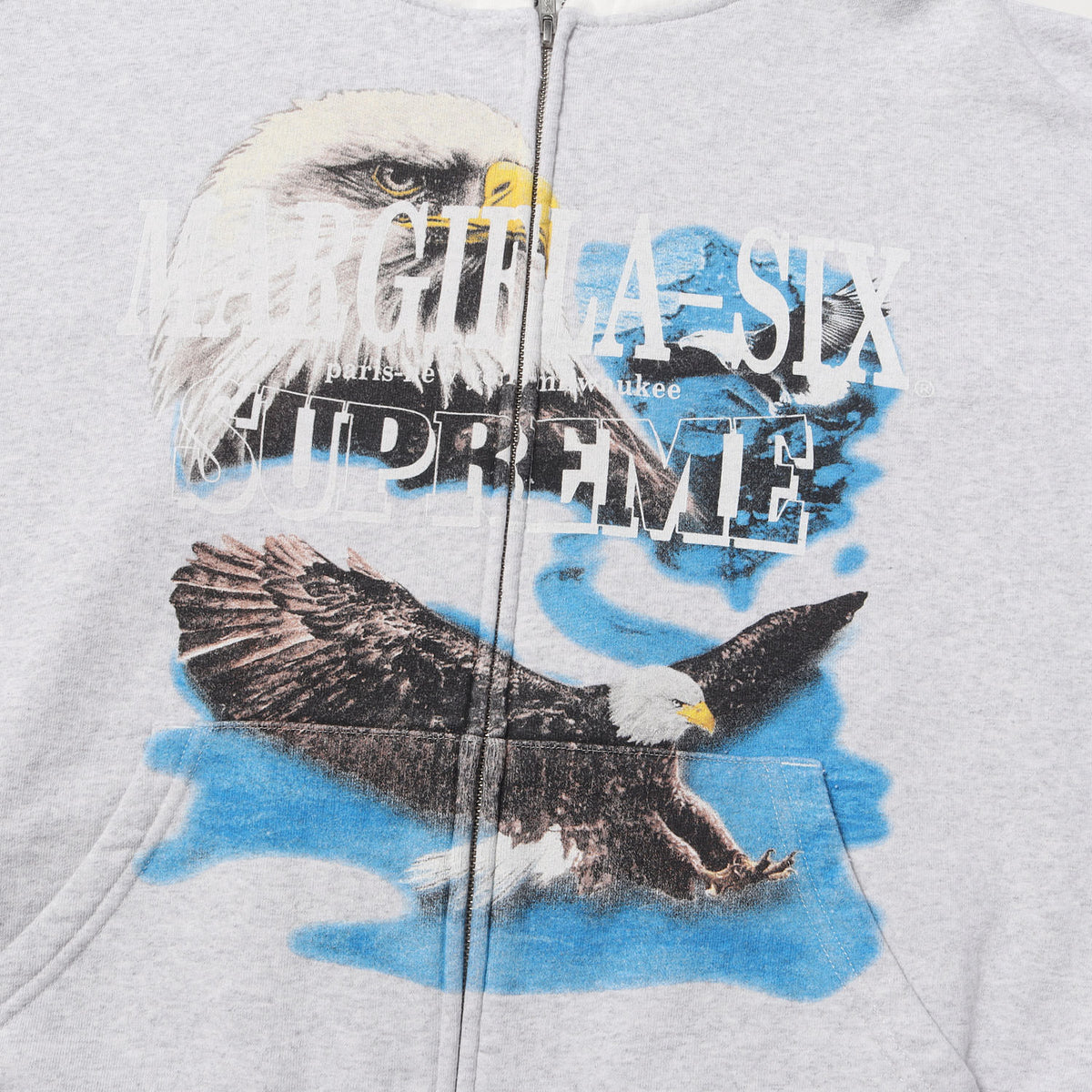 26SS ×MM6 Maison Margiela イーグル ジップ スウェットパーカー(Eagle Zip Up Hooded Sweatshirt)