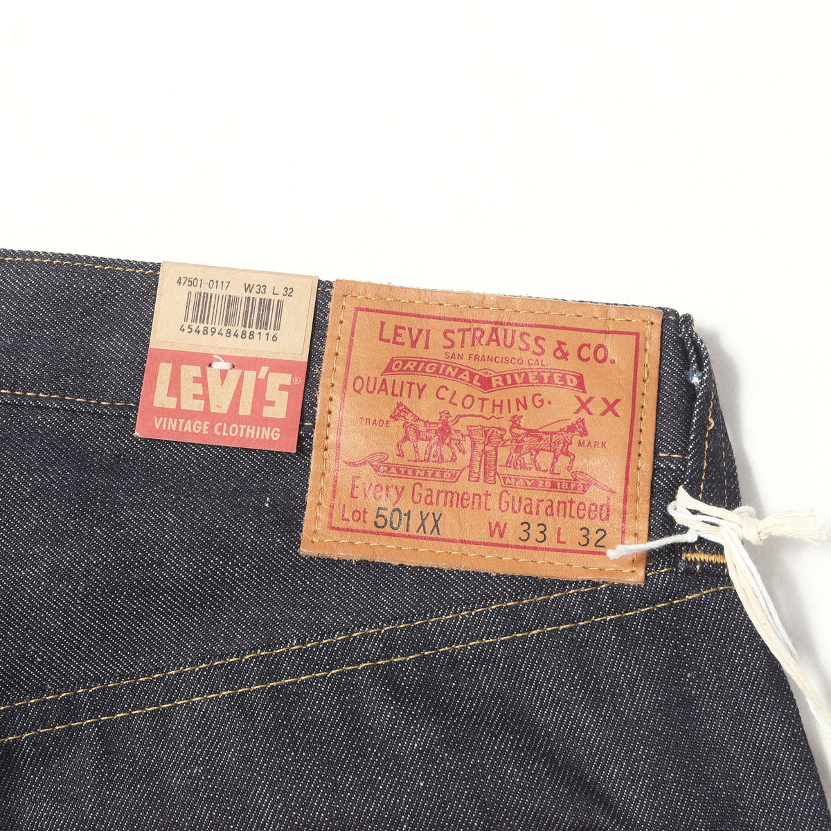 [人気モデル デッドストック] 1947年復刻 コーンデニム 501XX デニムパンツ / USA製 47501-0117