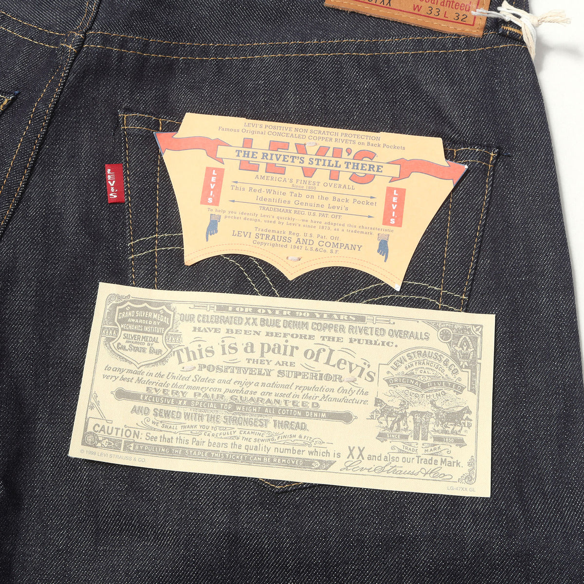 [人気モデル デッドストック] 1947年復刻 コーンデニム 501XX デニムパンツ / USA製 47501-0117
