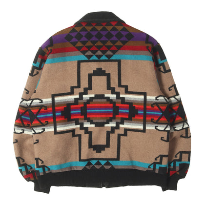 [希少モデル] 80s ネイティブ柄 ブランケット ウール フルジップ ジャケット / USA製 HIGH GRADE WESTERN WEAR
