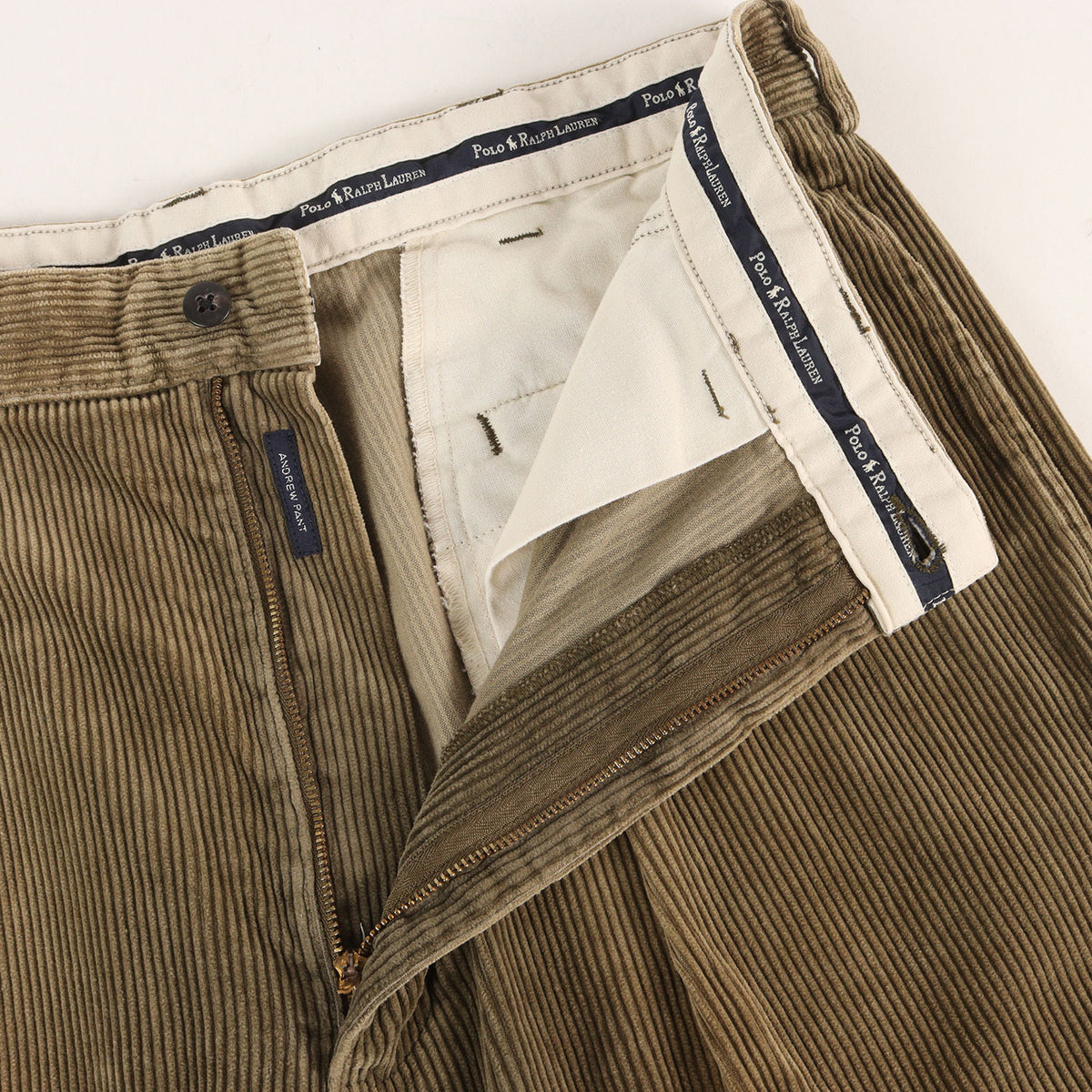 00s ツータック 太畝 コーデュロイ ワイド パンツ / ドミニカ製 POLO CORDS