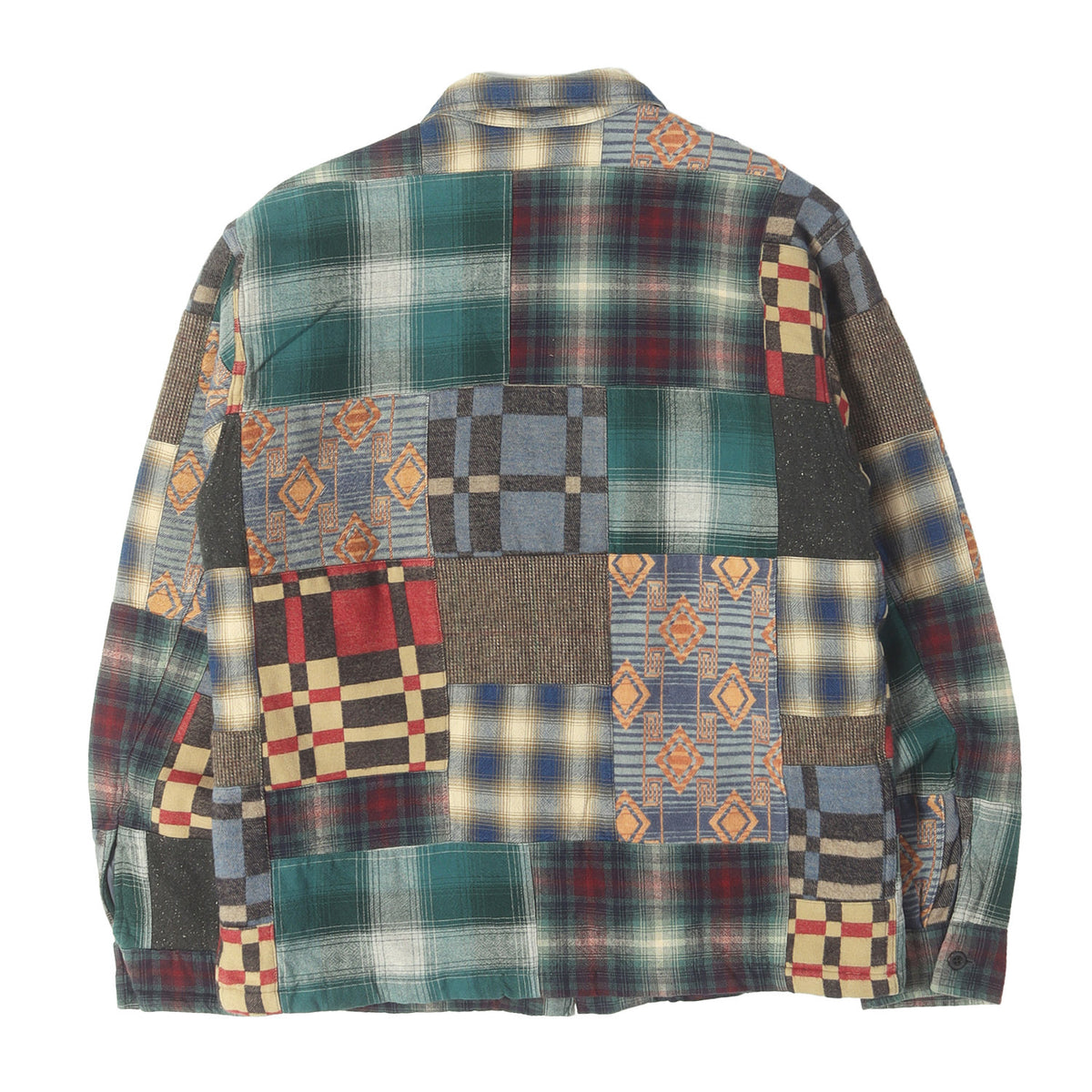 [LIMITED EDITION] 20AW 裏地キルティング ネイティブ チェック パッチワーク シャツ ジャケット (Patchwork Overshirt)