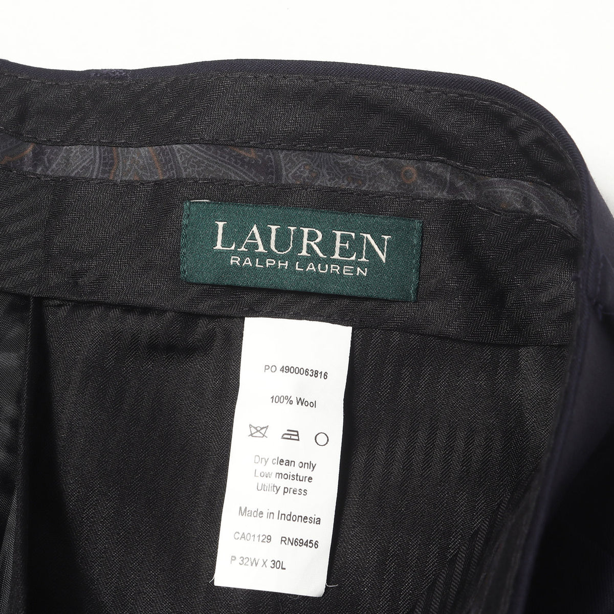 ツータック サマーウール スラックスパンツ LAUREN RALPH LAUREN