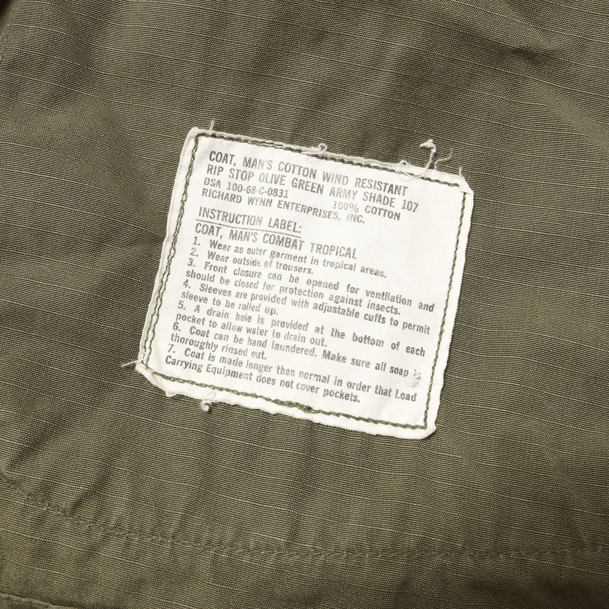 60s 米軍実物 4th リップストップ ジャングル ファティーグ ジャケット (ナム戦モデル)