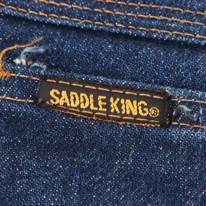 [濃紺 Goodコンディション] 70s 5ポケット ジッパーフライ デニムパンツ / USA製 KEY SADDLE KING