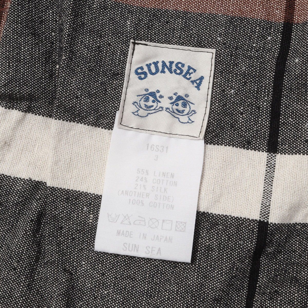 リバーシブル ボーダーコンビ チェスターコート(Reversible Speck Linen Coat)