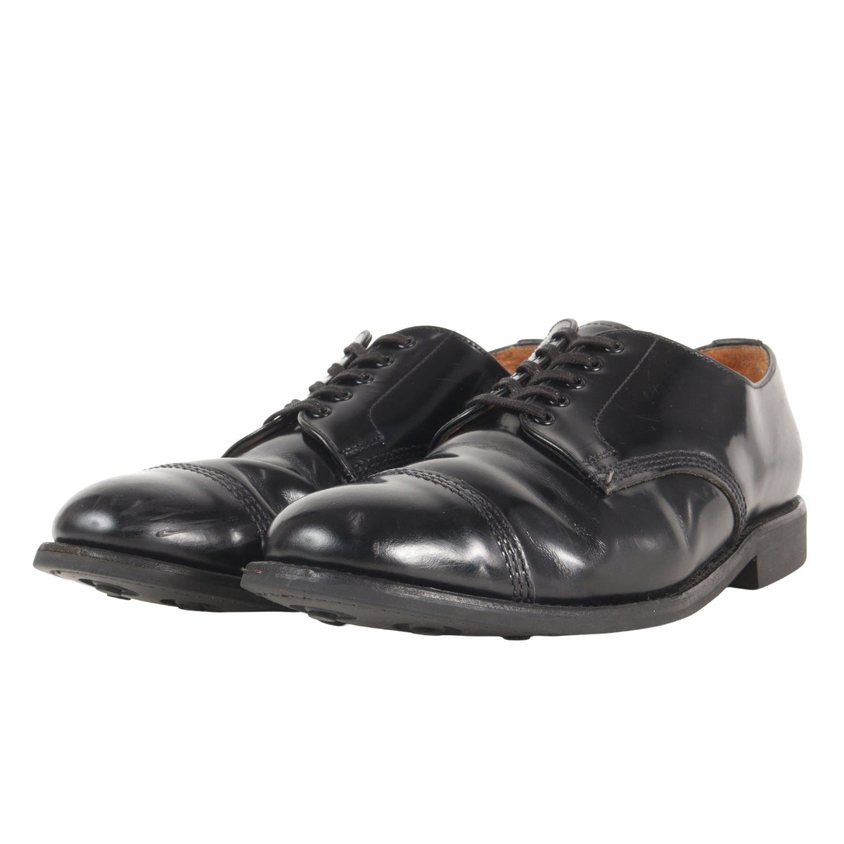 ガラスレザー キャップトゥ ミリタリー ダービーシューズ(1128B MILITARY DERBY SHOE)
